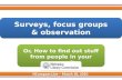 NCompassLive: Surveys, Focus Groups & Observation