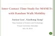 Inter-Contact Time Study for MANETs with Random Walk Mobility