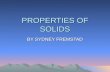 Properties of solids sydney