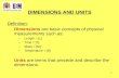 1 dimensions and units