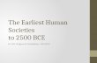 Earliest human societies