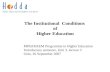 The Institutional Conditions of Higher Education