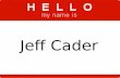 Jeff cader