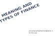 Finance, meaning, concept and types