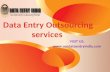 Data entry outsourcing services