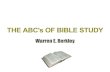 Abc's of bible study