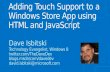 Adding touch support to a Windows Store App using html and java script