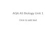Aqa biology unit 1 complete notes