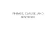 Phrase, clause, and sentence (2)