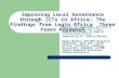 Improving Local Governance through ICTs in Africa: The Findings from Login Africa Three Years Research