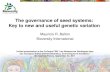 The governance of seed systems: Key to new and useful genetic variation