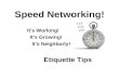 Speed Networking Ettiquette