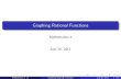 Math 4 lecture on Graphing Rational Functions