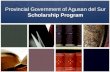 Provincial Government of Agusan del Sur Scholarship Program