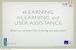 eLearning mLearning and User Assistance