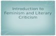 Intro to feminism and fem lit crit