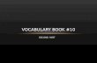 Vocabulary book 10   second part