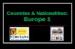 Countries and nationalities 1