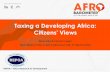 Taxing a Developing Africa: Citizens' Views