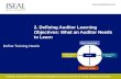 2 Defining Auditor Learning Objectives: What an Auditor Needs to Learn