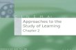 Approaches To The  Study Of  Learning