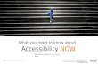 What you need to know about Accessibility NOW.