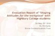 Evaluation  Report With  Highbury  College