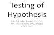 9.testing of hypothesis