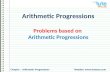 Arithmetic progressions - Problem no - 6 for class 10th maths.