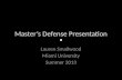 Master's defense presentation