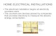 Home electrical installations