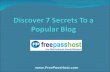 Discover 7 Secrets To A Popular Blog
