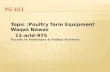 Poultry farm equipment