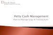 Petty Cash Management - How To Manage Logs and Transactions