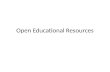 Open Educational Resources overview
