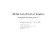 CJK Generation Panels Coordination Review