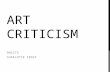 Where does art criticism come from