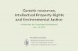 Genetic resources, Intellectual Property Rights and Environmental Justice