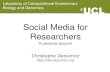 Social Media For Researchers -- A personal account