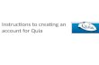 Quia instructions for creating an account
