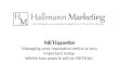 Netiquette Presentation Hallmann Marketing