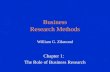 Chapter 1:   The Role of Business Research