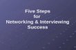 Five Steps For Networking & Interviewing Success