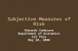 Subjective Measures of Risk