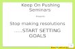 Start setting goals