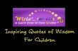 Wisie For Kids Inspiring Children Quotes