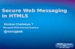 Secure web messaging in HTML5