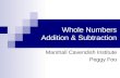 Whole Numbers Addition & Subtraction