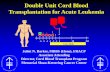 Double Unit Cord Blood Transplantation for Acute Leukemia