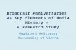 Broadcast Anniversaries as Key Elements of Media History - A Research Study, Magdelena Reitbauer, University of Vienna